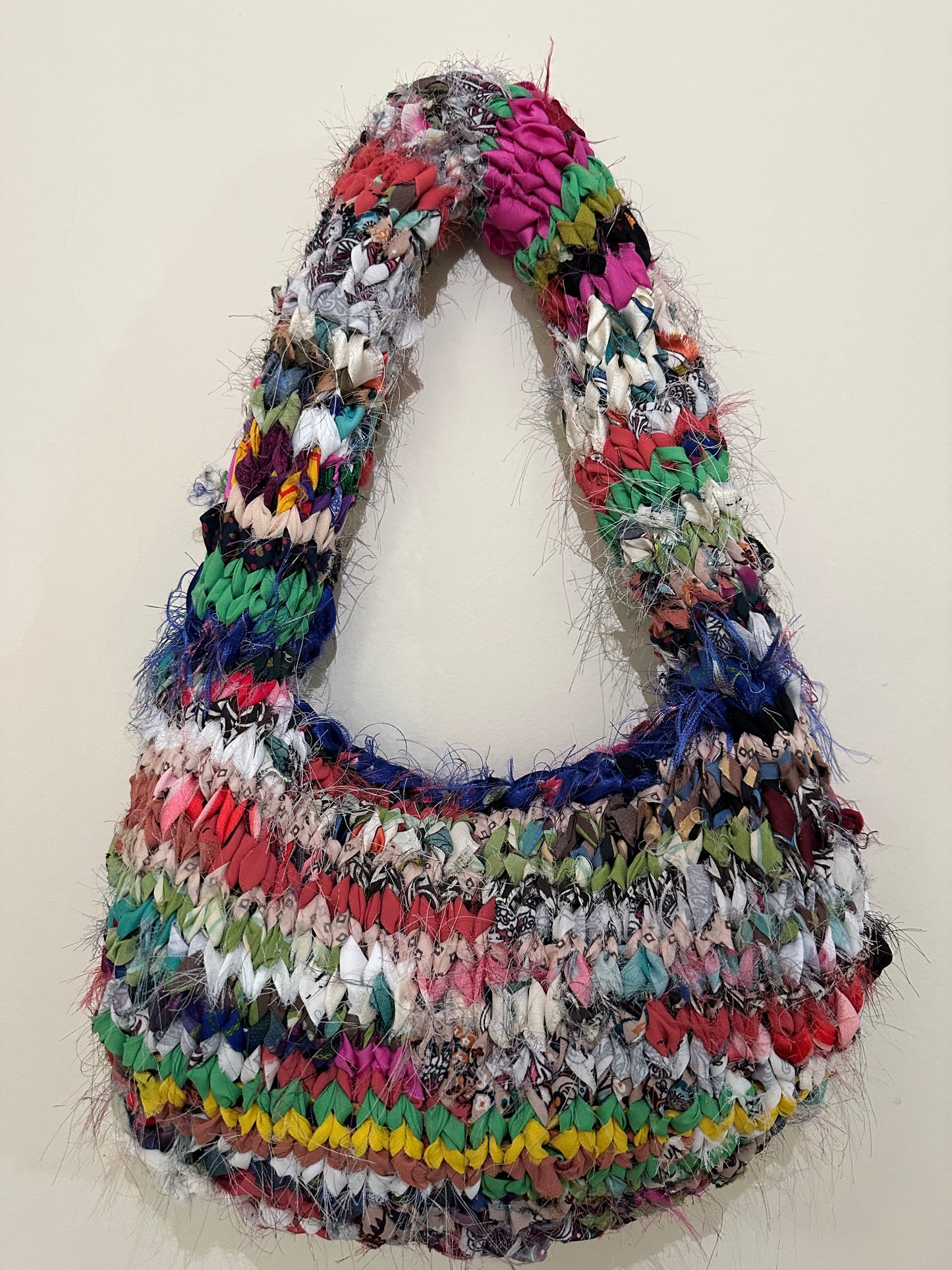 Bolsa Square tricotada em fios de seda - 908