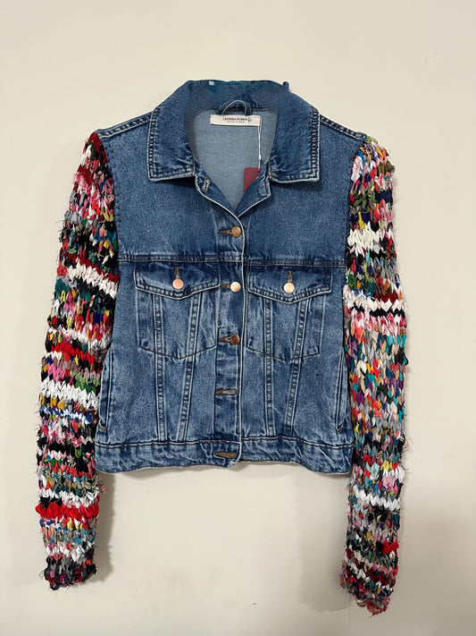 Jaqueta Jeans com manga de seda - 904